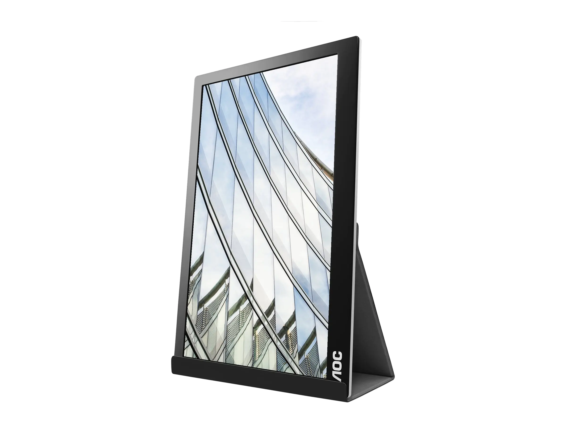 AOC I1601FWUX - LED-Monitor - 39.5 cm (16") (16" sichtbar) - 1920 x 1080 Full HD (1080p) @ 60 Hz - IPS - 220 cd/m² - 700:1 - 5 ms - USB-C - Schwarz