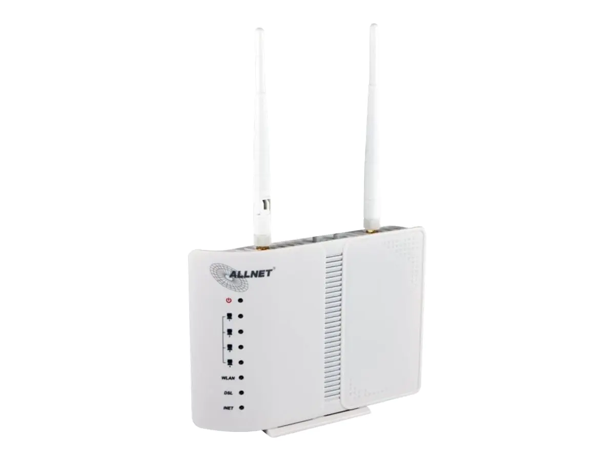 Allnet ALL-WR02400N - Wireless Router - DSL-Modem - 4-Port-Switch - 802.11b/g/n - 2,4 GHz