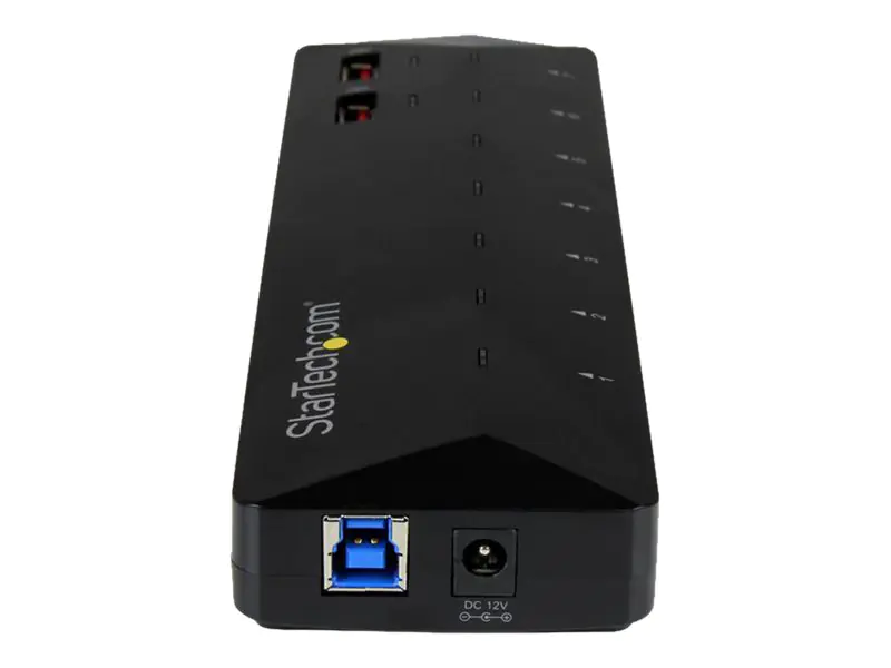 StarTech 7 Port USB 3.0 Hub plus dediziertem Ladeport - 2 x 2,4A Port - Desktop Hub und Schnellladestation - USB-Umschalter für die gemeinsame Nutzung von Peripheriegeräten - 7 x SuperSpeed USB 3.0 - Desktop - für P/N: USB312SAT3CB, USB315CB2M, USBLT1MWS,