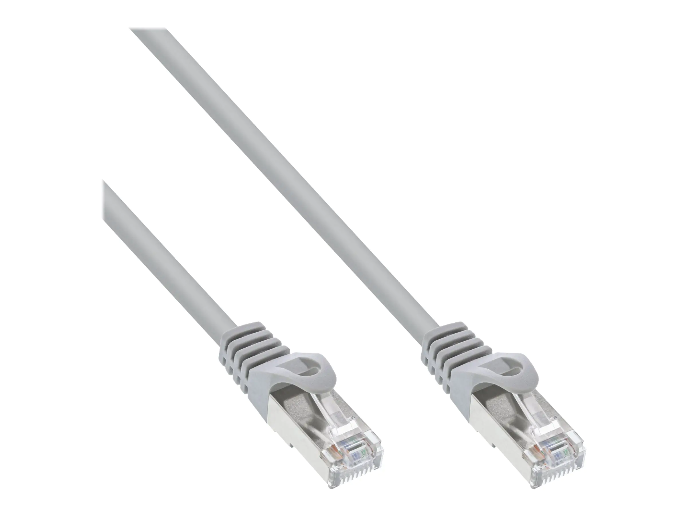 InLine - Patch-Kabel - RJ-45 (M) zu RJ-45 (M) - 3 m - SF/UTP - CAT 5e - ohne Haken - Grau (Packung mit 30)