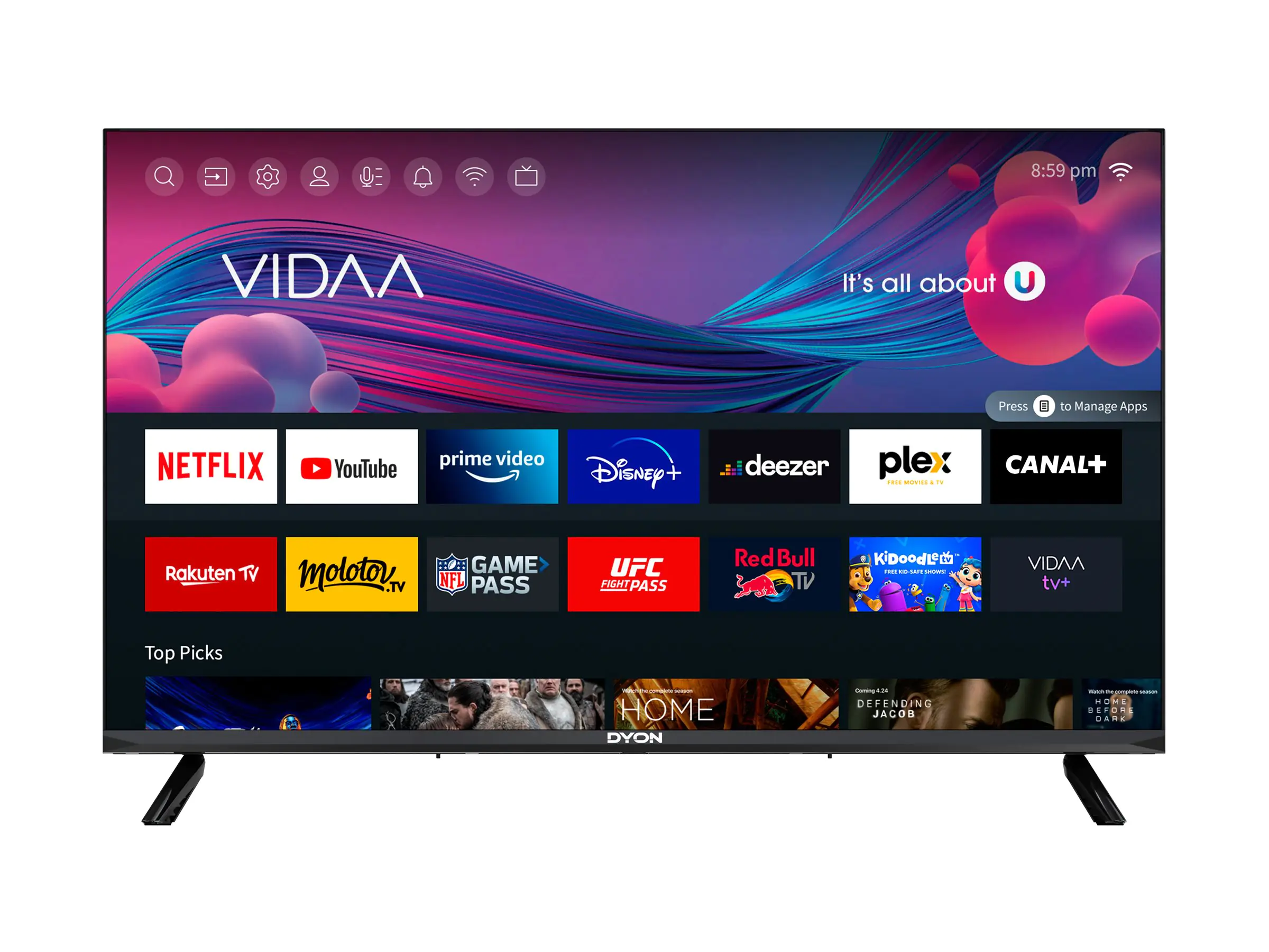 Dyon Smart 40 VX-2 - 100 cm (40") Diagonalklasse LCD-TV mit LED-Hintergrundbeleuchtung D800227