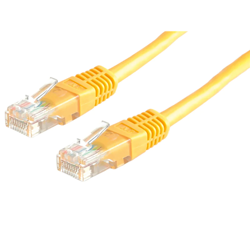 Roline - Patch-Kabel - RJ-45 (M) zu RJ-45 (M) - 5 m - UTP - CAT 5e - geformt - Gelb
