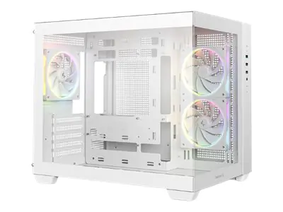 Deepcool CG330 3F WH - Micro-ATX - micro ATX - Seitenteil mit Fenster (gehärtetes Glas)
