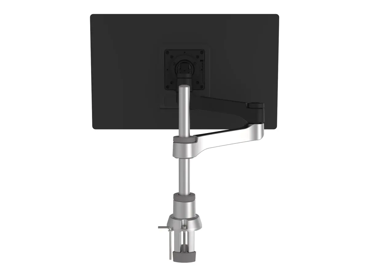 R-Go Einzelner Monitorarm Zepher - Befestigungskit (einstellbarer Monitorarm) - für LCD-Display - Aluminium - mattsilber - Bildschirmgröße: bis zu 66 cm (bis zu 26 Zoll) - Tischmontage