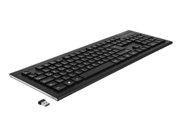 DeLOCK - Tastatur - kabellos - 2.4 GHz - QWERTZ - Deutsch - Schwarz - retail