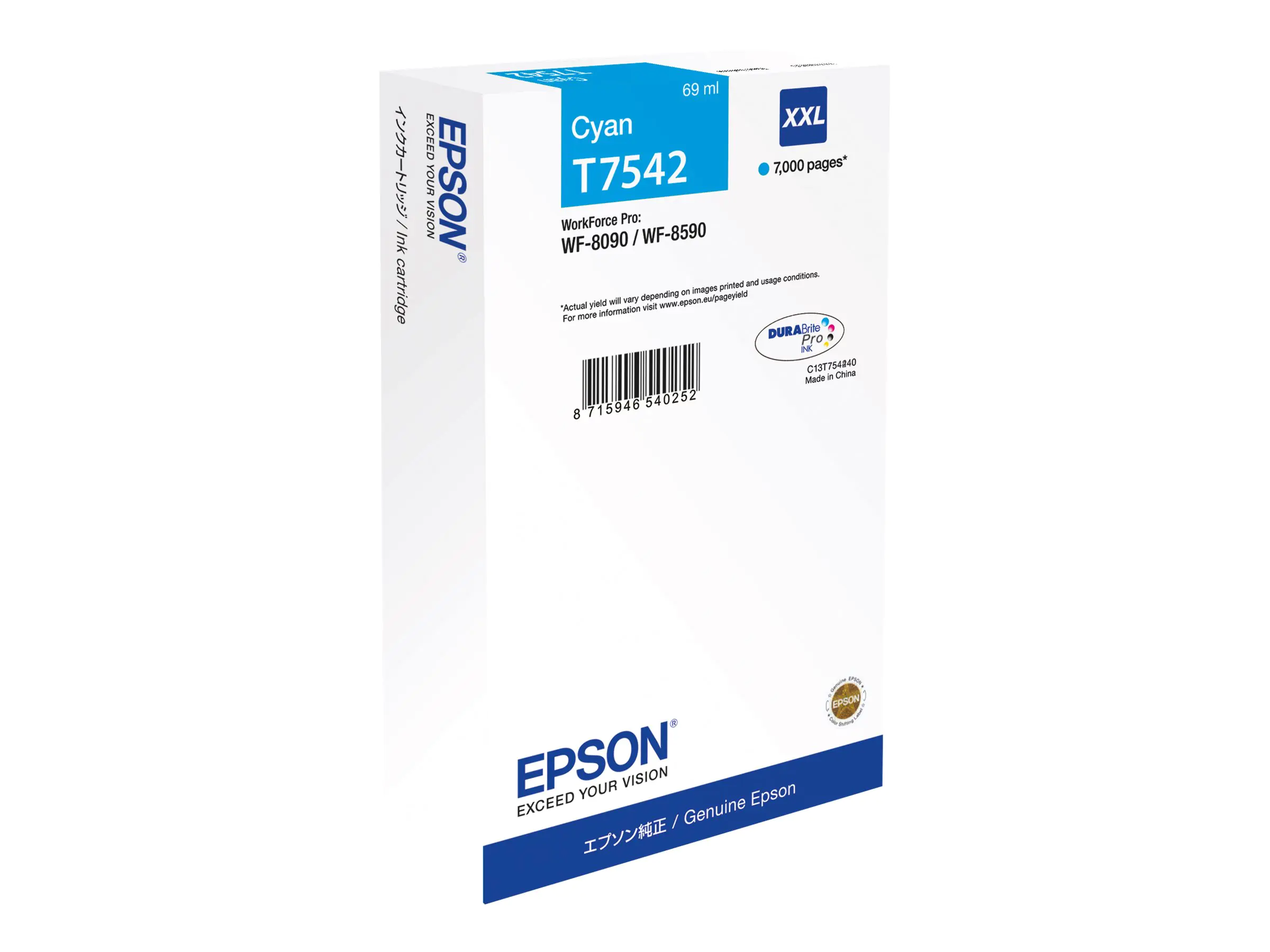 Epson T7542 - 69 ml - Größe XXL - Cyan - original C13T754240