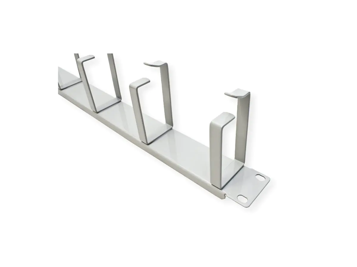 VALUE - Kabelführungsplatte für Schaltschrank - Vorderseite - Hellgrau, RAL 7035 - 1U - 48.3 cm (19")