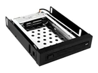 ICY BOX IB-2216StS, 1bay 2.5" SATA Wechselrahmen, 1x 2,5" SATA HDD zu 1x SATA Host, schwarz, 8,89 cm (3.5"), Speicherlaufwerkbehälter, Schwarz, 2.5", SATA, SATA II, Aluminium, Kunststoff 20906