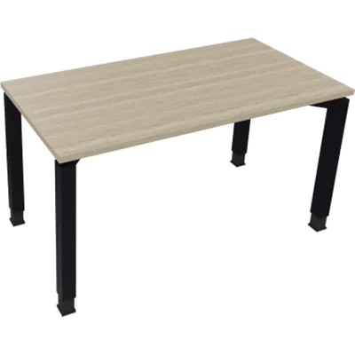 Schreibtisch Vierfuß Quadratrohr B1400xT700xH680-820 an/Beton hell