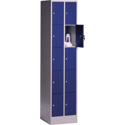 C+P Schließf.schrank 8570201S10001 10Fächer 1950x620x500mm lgr/ebl