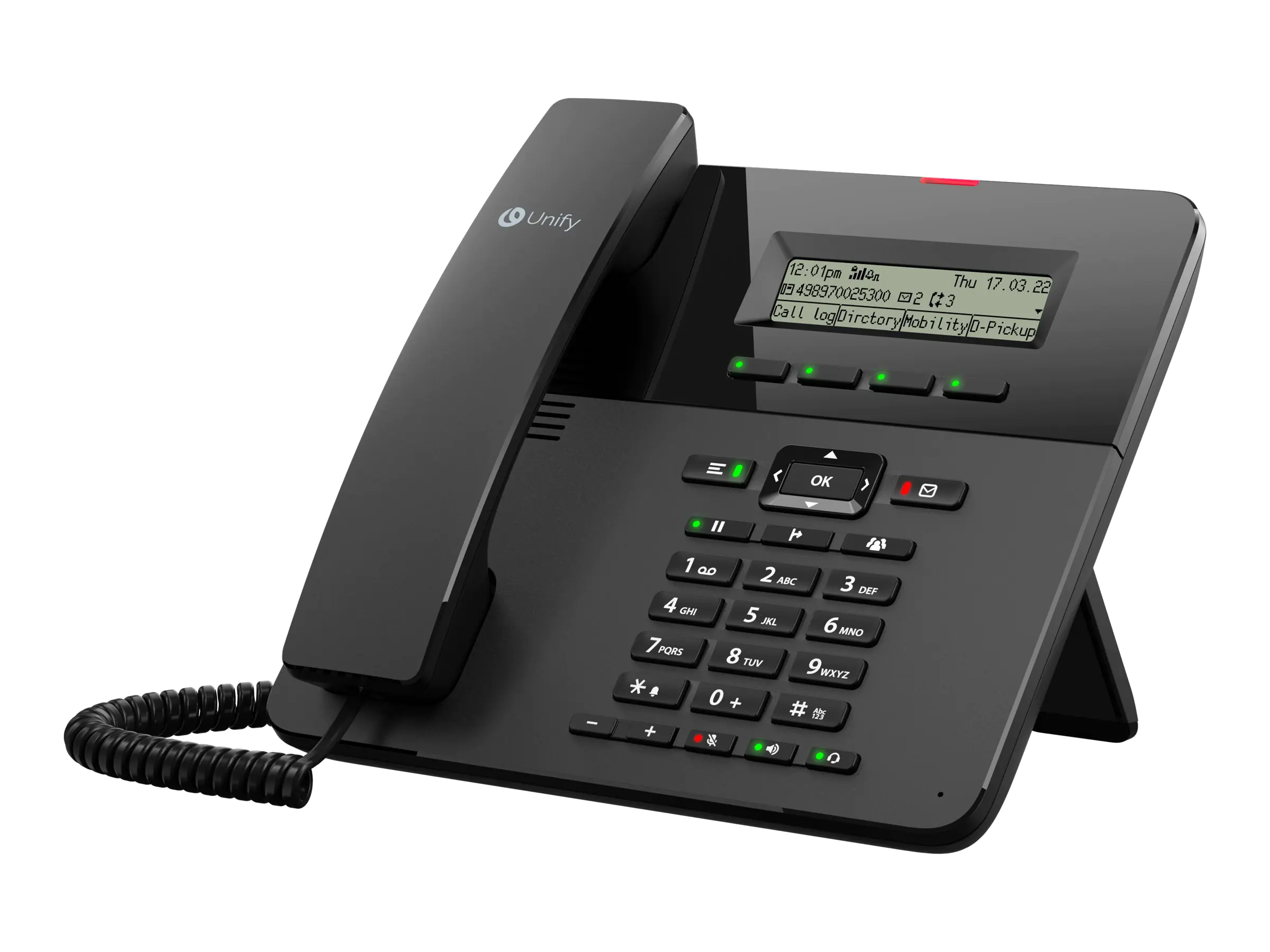 Unify OpenScape Desk Phone CP210 - VoIP-Telefon - SIP, CorNet IP, SRTP, HFA - Schwarz