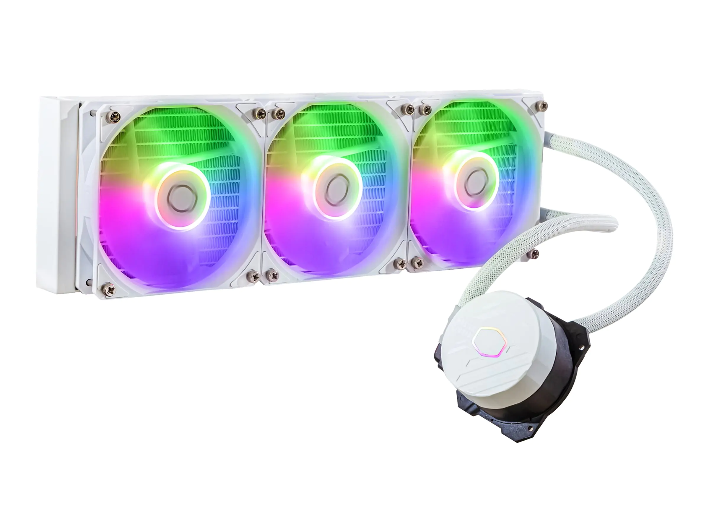 Cooler Master MasterLiquid 360L Core ARGB - White Edition - Prozessor-Flüssigkeitskühlsystem - Kü
