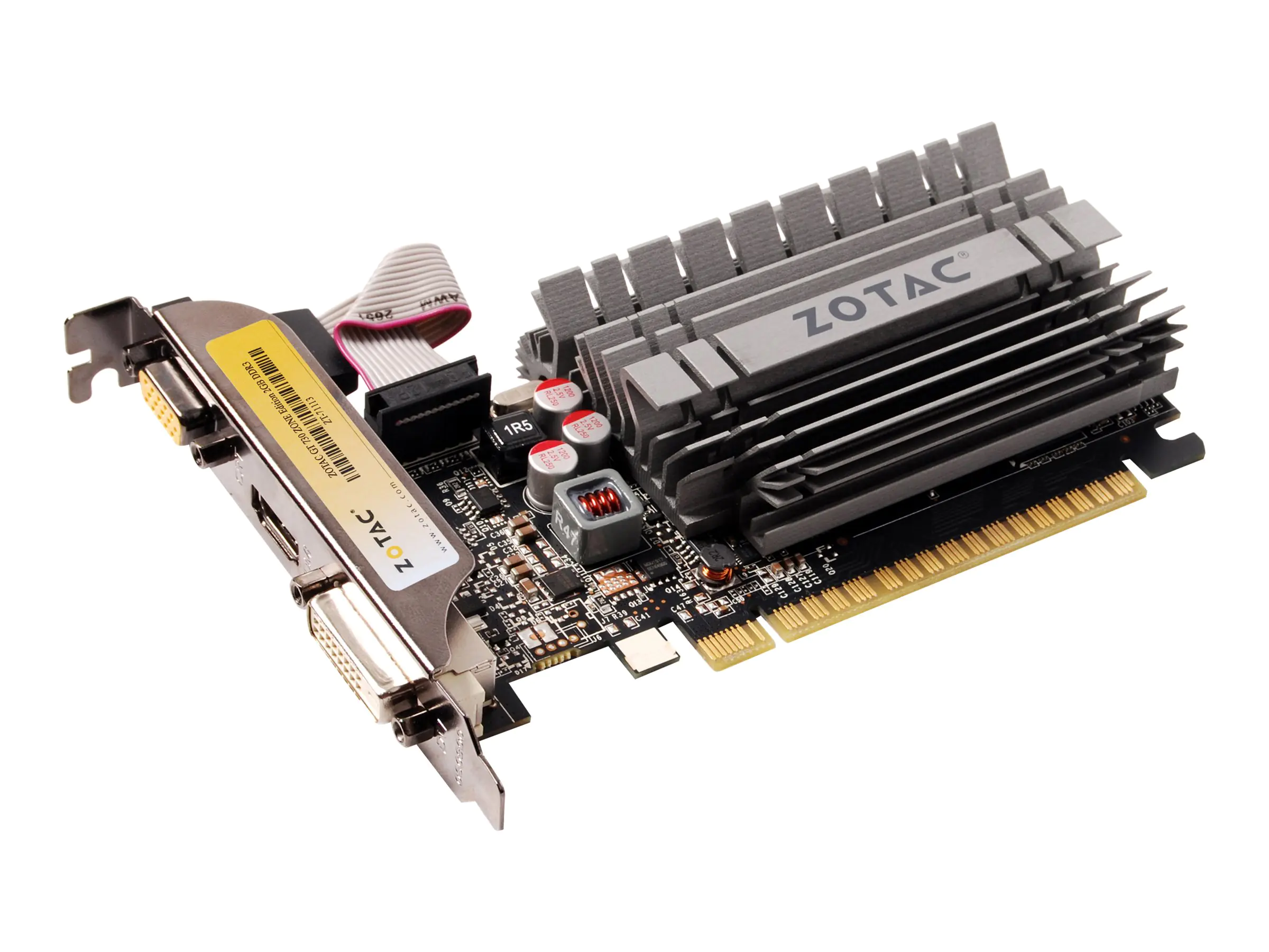 ZOTAC GeForce GT 730 - Grafikkarten - GF GT 730 - 4 GB DDR3 - PCIe 2.0 x16 Low-Profile - DVI, D-Sub, HDMI - ohne Lüfter