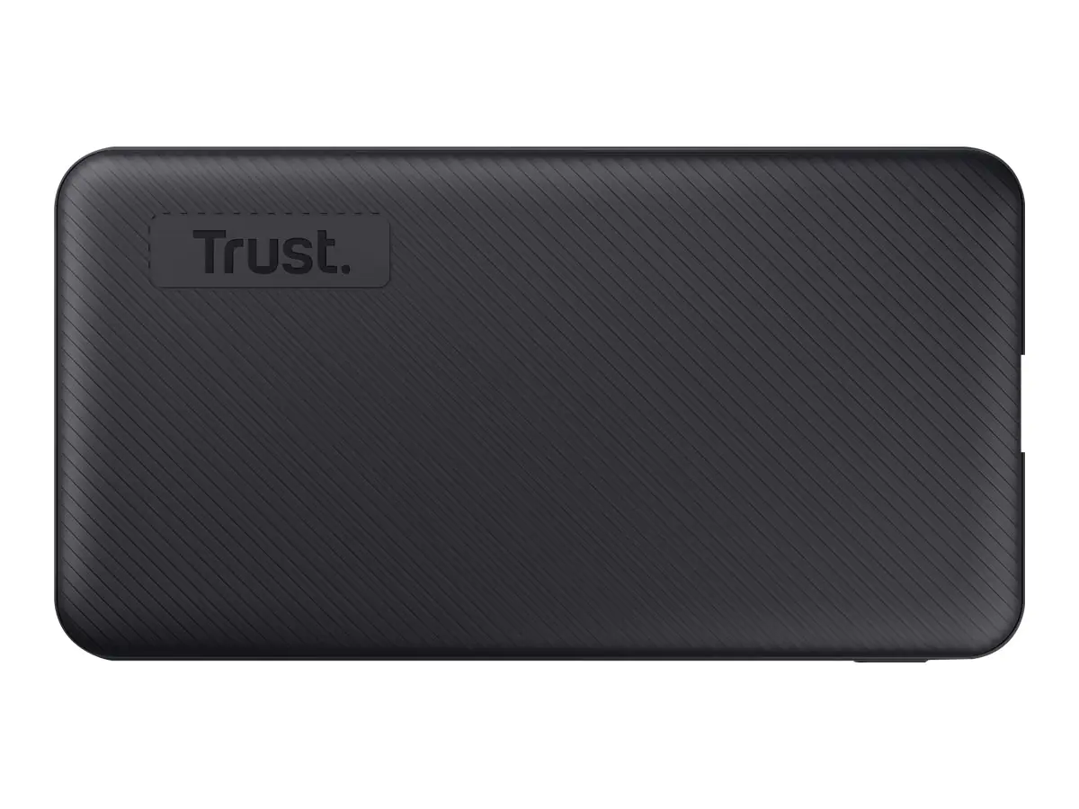 Trust Primo - Powerbank - 5000 mAh - 15 Watt - 3 A (Micro-USB Type B, 24 pin USB-C) - Schwarz