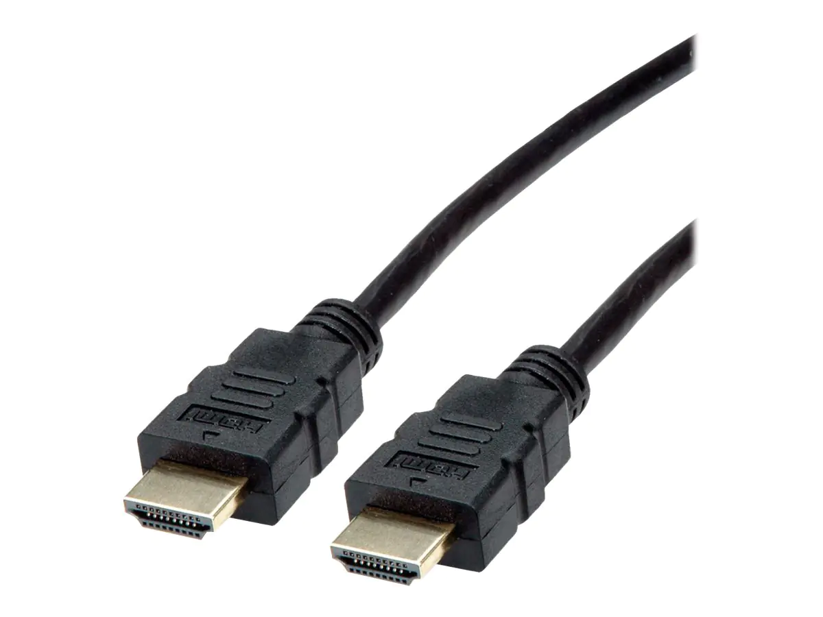 Roline - Highspeed - HDMI-Kabel mit Ethernet - HDMI männlich zu HDMI männlich - 1.5 m - Schwarz - 4K Unterstützung