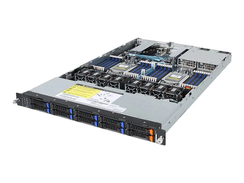 Gigabyte R181-Z91 (rev. 100) - Server - Rack-Montage - 1U - zweiweg - keine CPU - RAM 0 GB - SATA/SAS/PCI Express - Hot-Swap 6.4 cm (2.5") 6NR181Z91MR-00-A