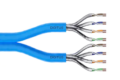 DIGITUS CAT 6A U/FTP Datenkabel - Verlegekabel, 100 m, Duplex, Eca