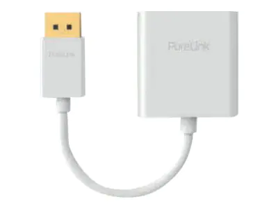PureLink iSeries Premium - Videoadapter - Single Link - DisplayPort (M) zu DVI (Single Link) (W) - 15 cm - Support von 4K 30 Hz - weiß