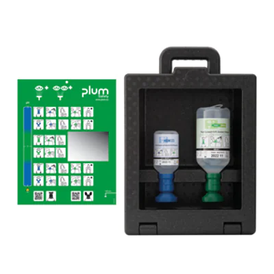 PLUM Augenspülstation iBox 2 42,5 x 29,4 x 13,4 cm (B x H x T) je 1 x 200 ml pH Neutral (4752), 500 ml Plum Eyewash (4604), Piktogrammtafel Polypropylen schwarz PLUM Augenspülstation iBox 2 42,5 x 29,4 x 13,4 cm (B x H x T) je 1 x 200 ml pH Neutral (4752), 500 ml Plum Eyewash (4604), Piktogrammtafel Polypropylen schwarz