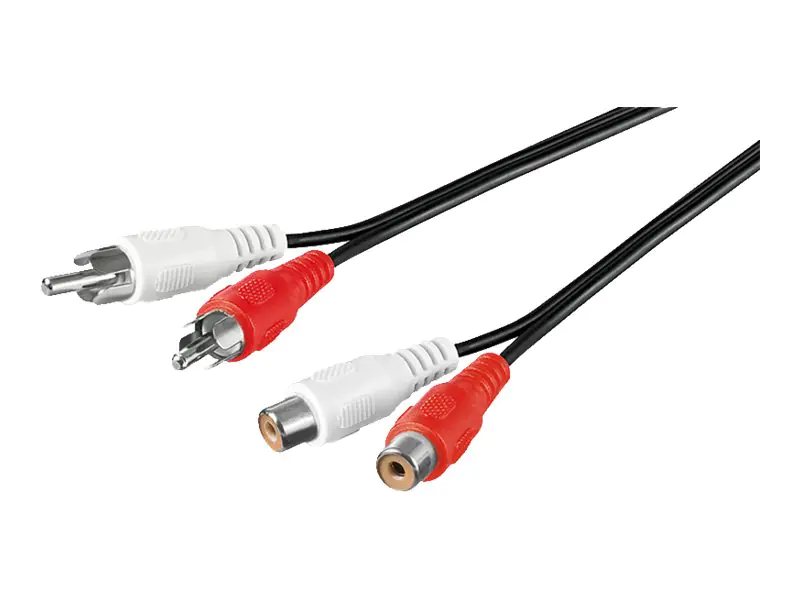 goobay - Audioverlängerungskabel - RCA x 2 weiblich zu RCA x 2 männlich - 1.5 m