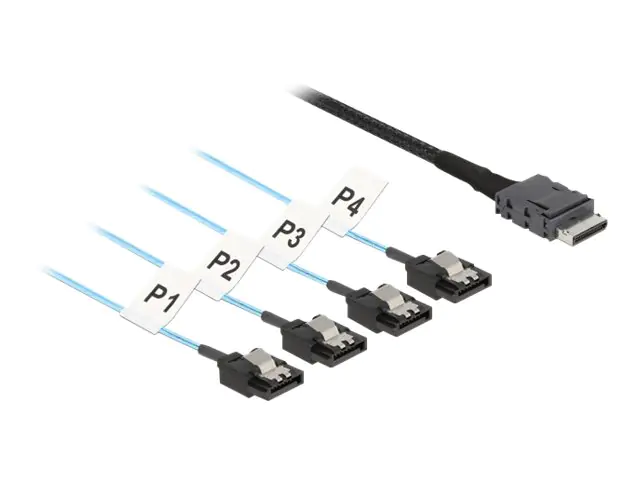 Delock OCuLink - Internes SAS-Kabel - SAS 12Gbit/s - OCuLink (SFF-8611) (M) zu SATA (M) - 50 cm
