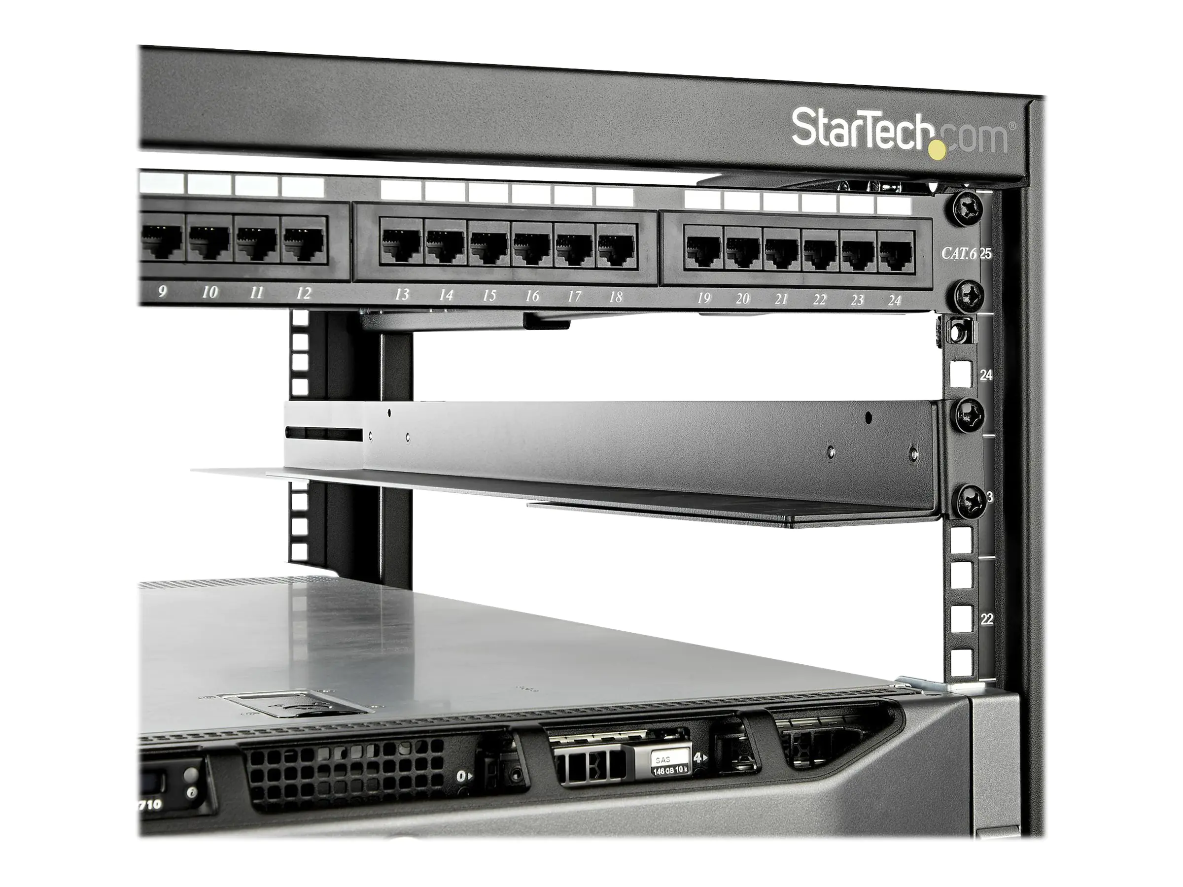 StarTech 1HE 19 Zoll Server Rack Schienen - 60,9-91cm Einstellbare Tiefe - Universelle 4 Pfosten Rack Schienen - Netzwerk Geräte/Server/UPS Schienen für HPE ProLiant Dell PowerEdge (UNIRAILS1UB) - Rack-Schienen-Kit - Rack montierbar - Schwarz - 1U - 48.3