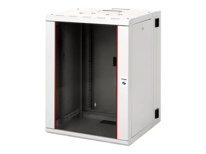 Equip Pro Mount - Schrank Netzwerkschrank - doppelte Abschnitte, 600x600 mm, mit Glastür,