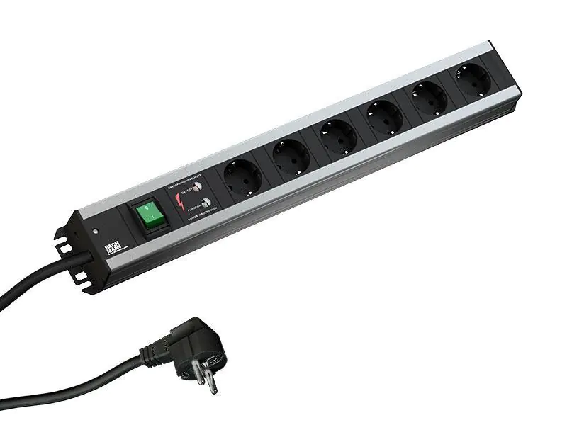 Bachmann Handwerkerleiste 6-fach, ÜSE, 2,0m, schwarz/grau, mit Schalter Bachmann Handwerkerleiste 6-fach, ÜSE, 2,0m, schwarz/grau, mit Schalter
