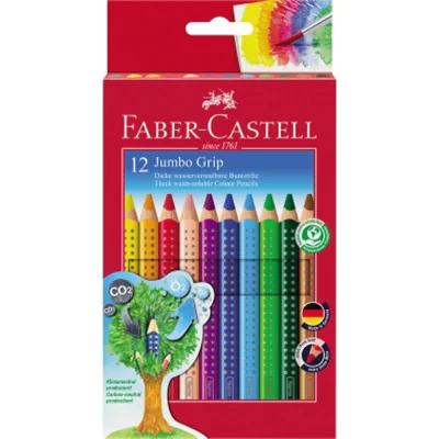 Faber-Castell Farbstift Jumbo GRIP 110912 farbig sortiert 12 St./Pack. Faber-Castell Farbstift Jumbo GRIP 110912 farbig sortiert 12 St./Pack.