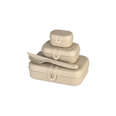 Koziol Lunchbox PASCAL READY 16,6 x 6,2 x 23,2 cm (B x H x L) 4-teiliges Lunchbox-Set inkl. Besteck TPE Kunststoff nature desert sand Koziol Lunchbox PASCAL READY 16,6 x 6,2 x 23,2 cm (B x H x L) 4-teiliges Lunchbox-Set inkl. Besteck TPE Kunststoff nature desert sand