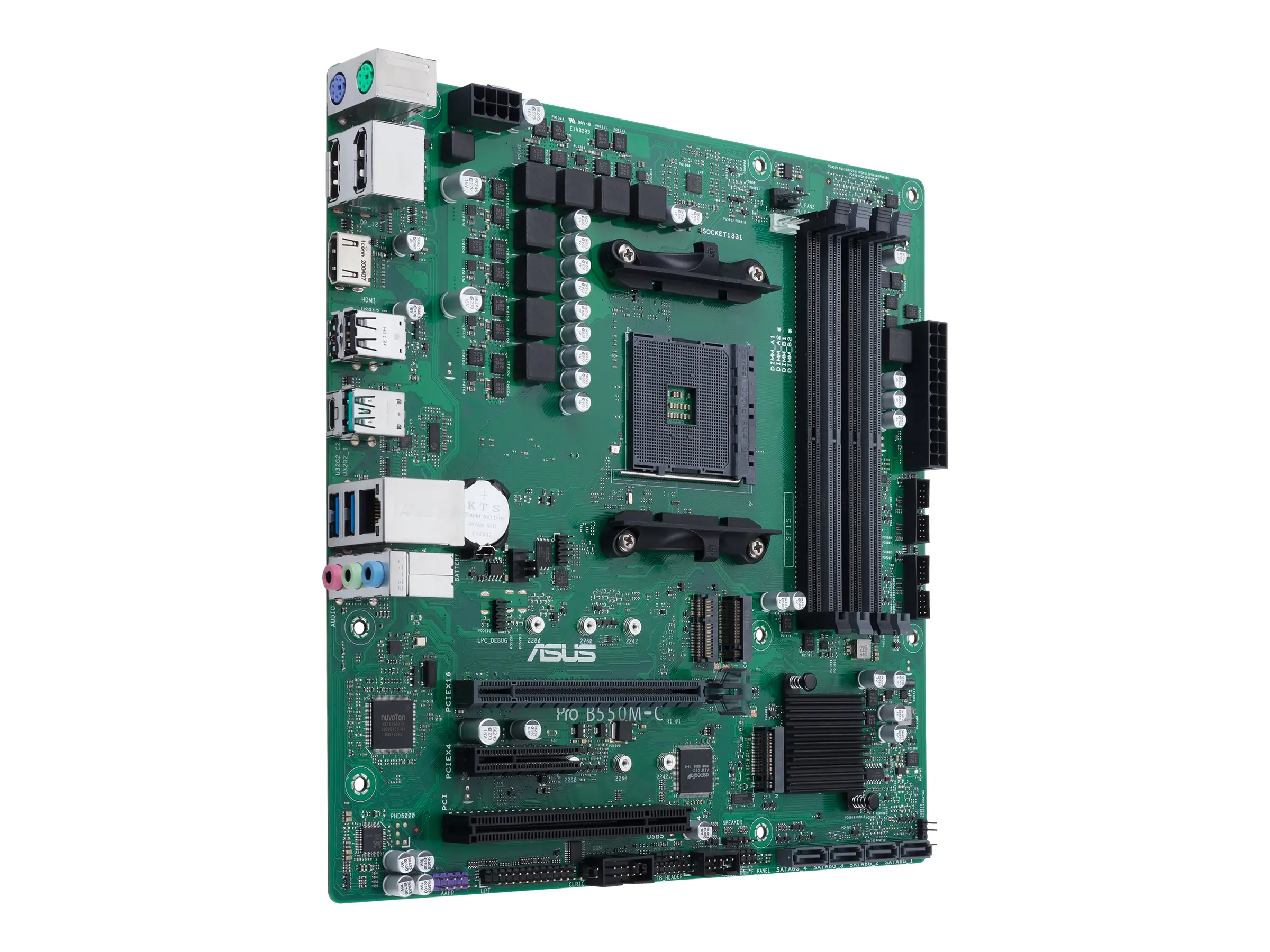 ASUS Pro B550M-C/CSM - Motherboard - micro ATX - Socket AM4 - AMD B550 Chipsatz - USB-C Gen2, USB 3.2 Gen 1, USB 3.2 Gen 2 - Gigabit LAN - Onboard-Grafik (CPU erforderlich) - HD Audio (8-Kanal)