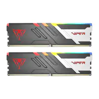 Patriot Viper Venom RGB DDR5 series - DDR5 - Kit - 64 GB: 2 x 32 GB - DIMM 288-PIN - 5200 MHz / PC5-41600 - CL40 - ungepuffert - on-die ECC - Silber, Rot, mattschwarz