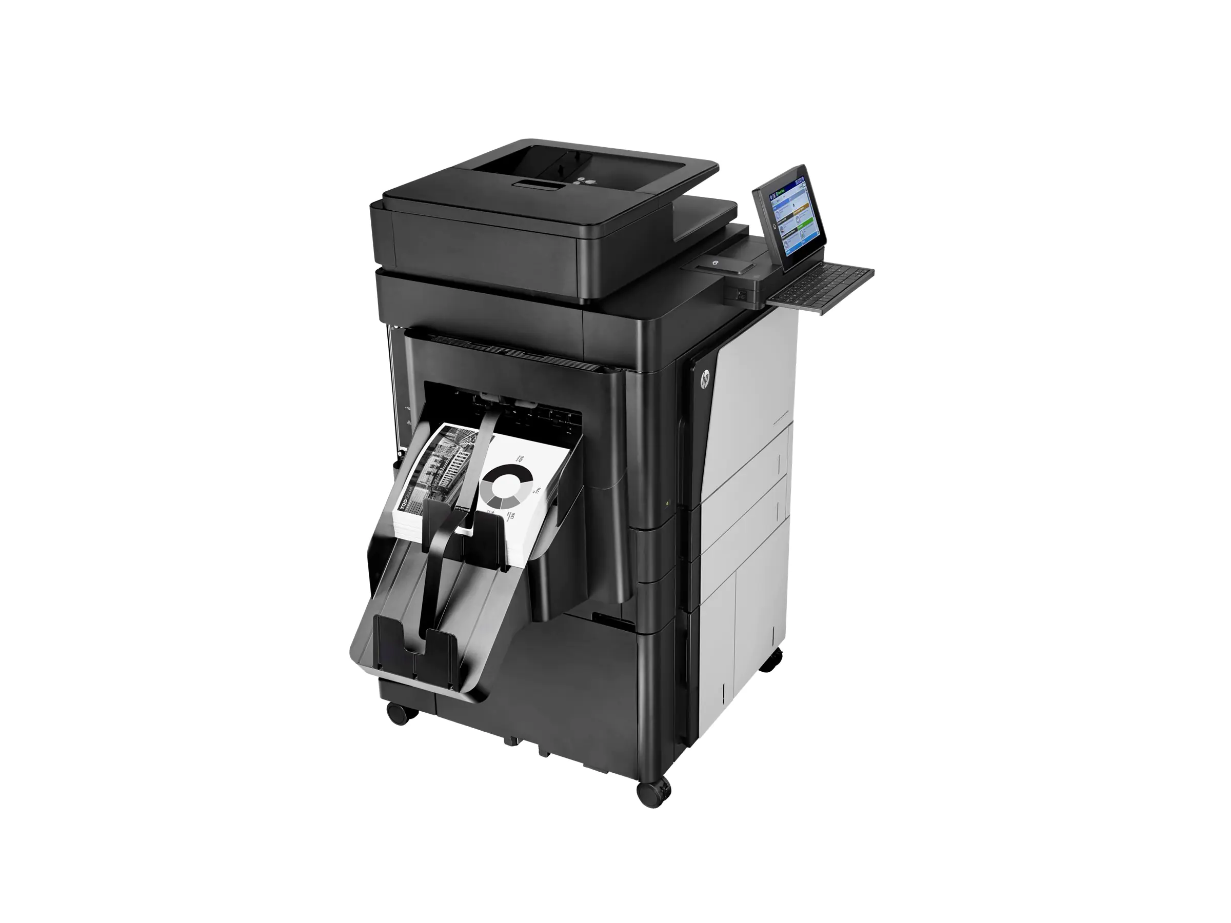 HP LaserJet Enterprise Flow MFP M830z - Multifunktionsdrucker - s/w - Laser - A3/Ledger (297 x 432 mm) (Original) - A3 (Medien) - bis zu 56 Seiten/Min. (Kopieren) - bis zu 56 Seiten/Min. (Drucken) - 1100 Blatt - 33.6 Kbps - USB 2.0, Gigabit LAN, USB-Host