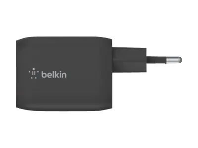 Belkin BoostCharge Pro - Netzteil - PPS-Technologie - 65 Watt - 3.25 A - PD 3.0, Fast Charge - 2 Ausgabeanschlussstellen (USB-C) WCH013VFBK