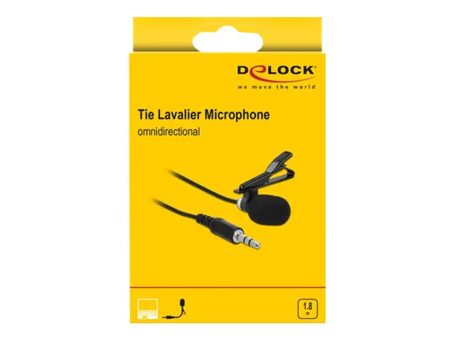 DeLOCK Tie Lavalier Microphone Omnidirectional - Mikrofon DeLOCK Tie Lavalier Microphone Omnidirectional - Mikrofon
