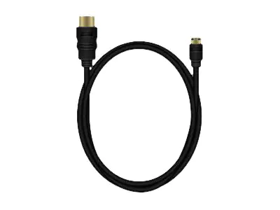 MediaRange - HDMI mit Ethernetkabel - HDMI (S) bis mini HDMI (S) - 1.5 m - Dreifachisolierung - Schwarz - rund, 4K Unterstützung