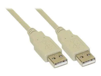 InLine - USB-Kabel - USB (M) zu USB (M) - 50 cm - beige