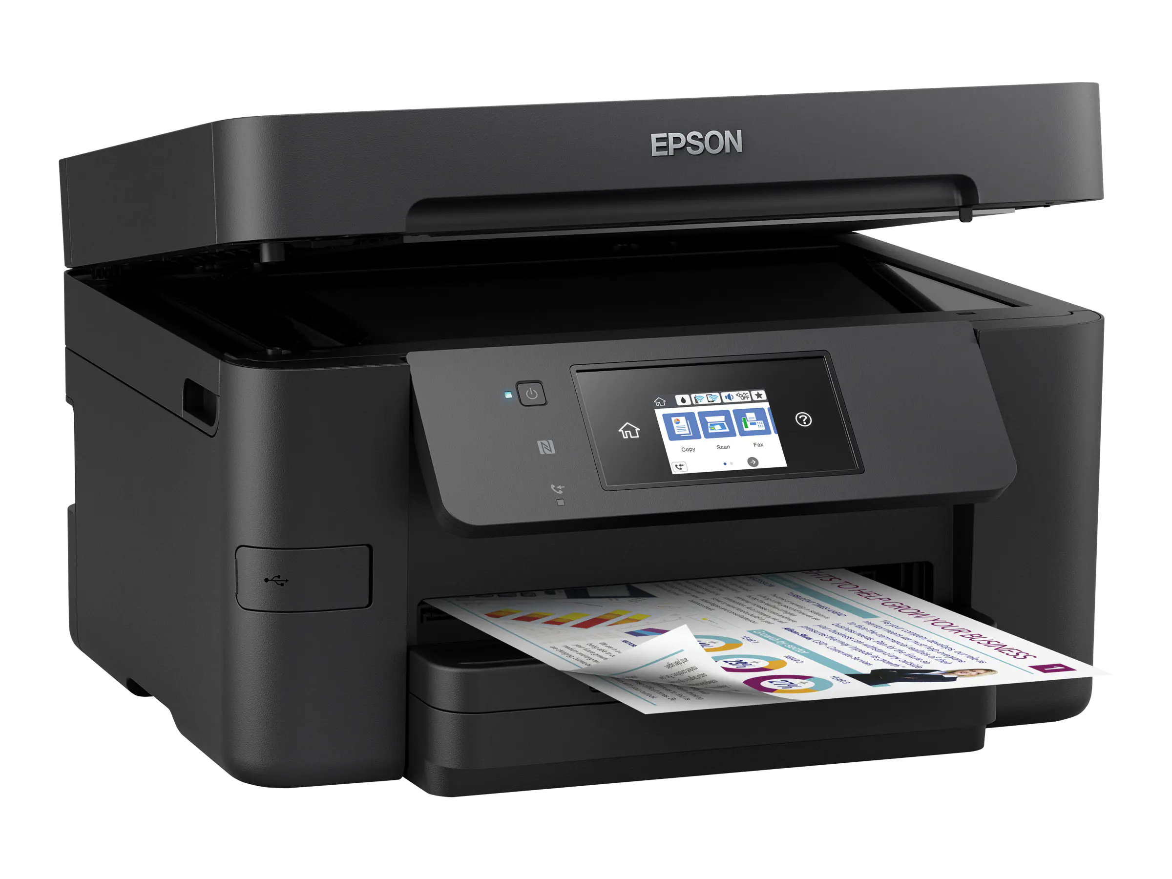 Epson WorkForce Pro WF-4720DWF - Multifunktionsdrucker - Farbe - Tintenstrahl - A4 (210 x 297 mm) (Original) - A4/Legal (Medien) - bis zu 20 Seiten/Min. (Drucken) - 250 Blatt - 33.6 Kbps - USB 2.0, LAN, Wi-Fi(n), NFC, USB 2.0-Host