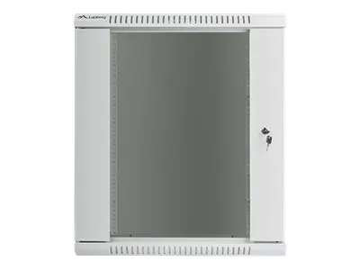 Lanberg Schrank Netzwerkschrank - geeignet für Wandmontage - Grau, RAL 7035 - 15U - 48.3 cm (19")