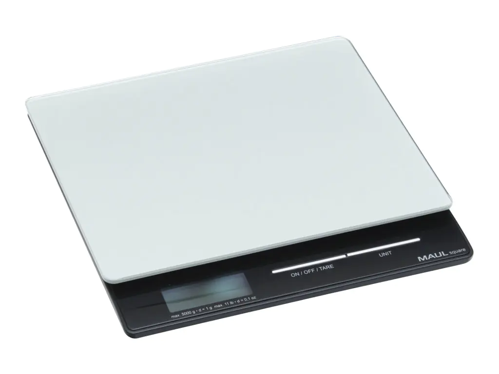 MAUL Briefwaage MAULsquare 2 g - 5kg ohne Netzanschluss silber/schwarz