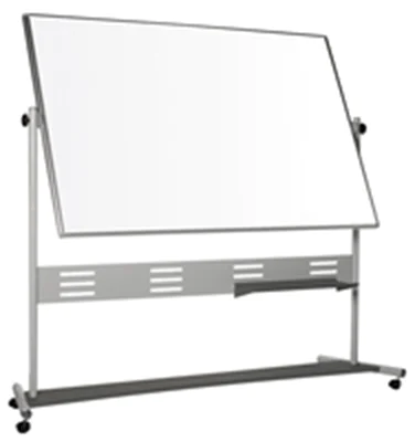 Bi-office Whiteboard QR5204GR mobil drehbar emailliert 120x90cm
