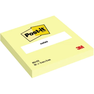 Post-it Haftnotiz Notes 654 76x76mm 100Blatt gelb Post-it Haftnotiz Notes 654 76x76mm 100Blatt gelb