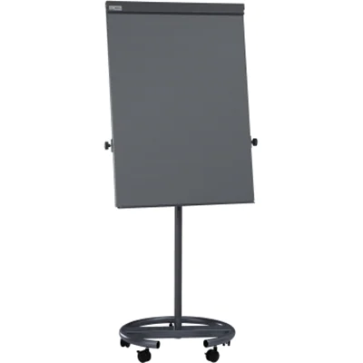 MAUL Mobiles Flipchart MAULoffice mit Ablageschale Rundfuß mit 5 Rollen Stahl anthrazit