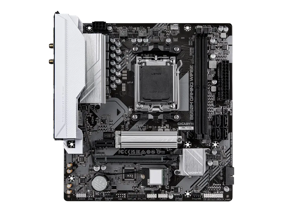Gigabyte B650M GAMING WIFI6E - Motherboard - micro ATX - Socket AM5 - AMD B650 Chipsatz - USB 3.2 Gen 1 - 2.5 Gigabit LAN, Bluetooth, Wi-Fi 6E - Onboard-Grafik (CPU erforderlich) - HD Audio (8-Kanal)