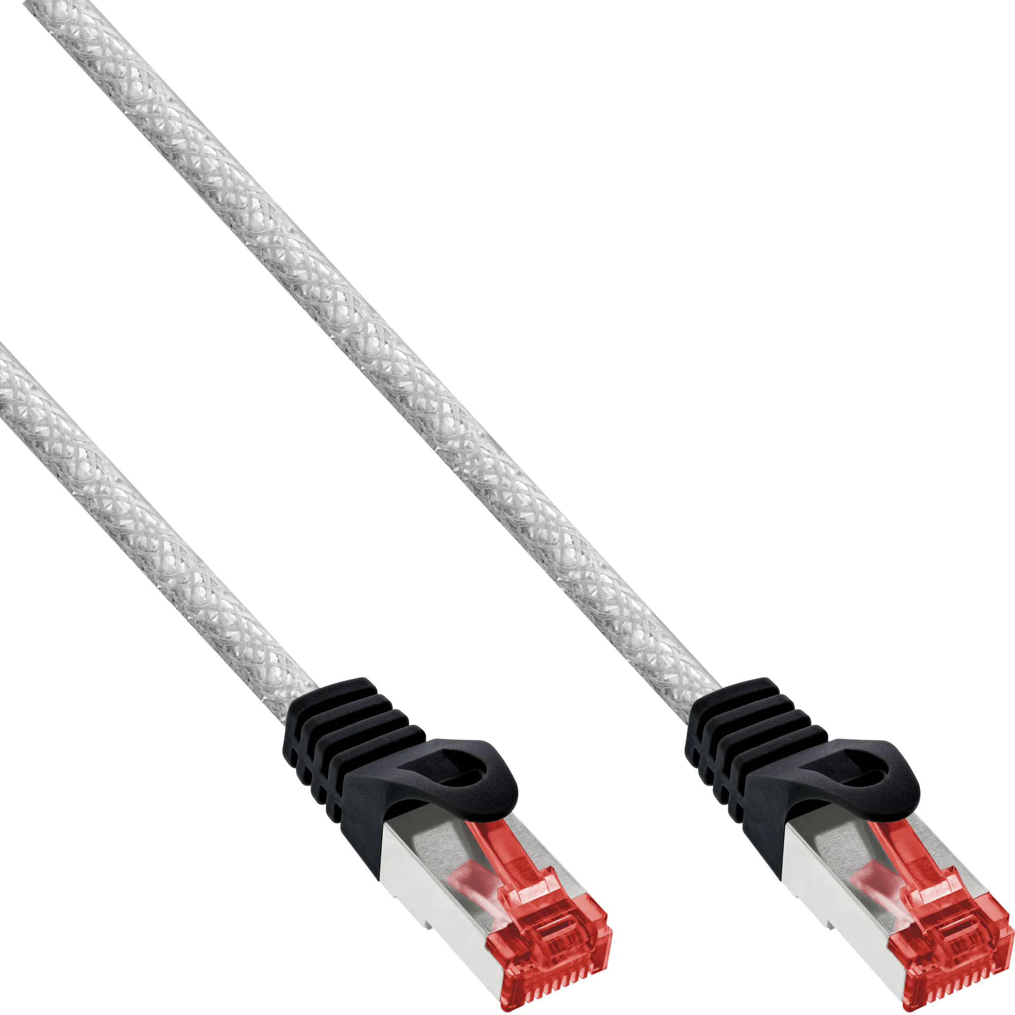 InLine - Patch-Kabel - RJ-45 (M) zu RJ-45 (M) - 30 m - SSTP-Kabel - CAT 6 - geformt - durchsichtig