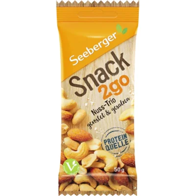 SEEBERGER Nussmischung Trio Kerne gerösteten, gesalzenen 12 x 50 g/Pack. SEEBERGER Nussmischung Trio Kerne gerösteten, gesalzenen 12 x 50 g/Pack.