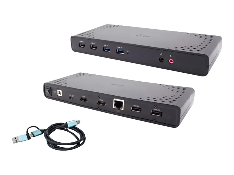 i-Tec - Dockingstation - USB-C / USB4 / Thunderbolt 3 / Thunderbolt 4 - HDMI - 1GbE