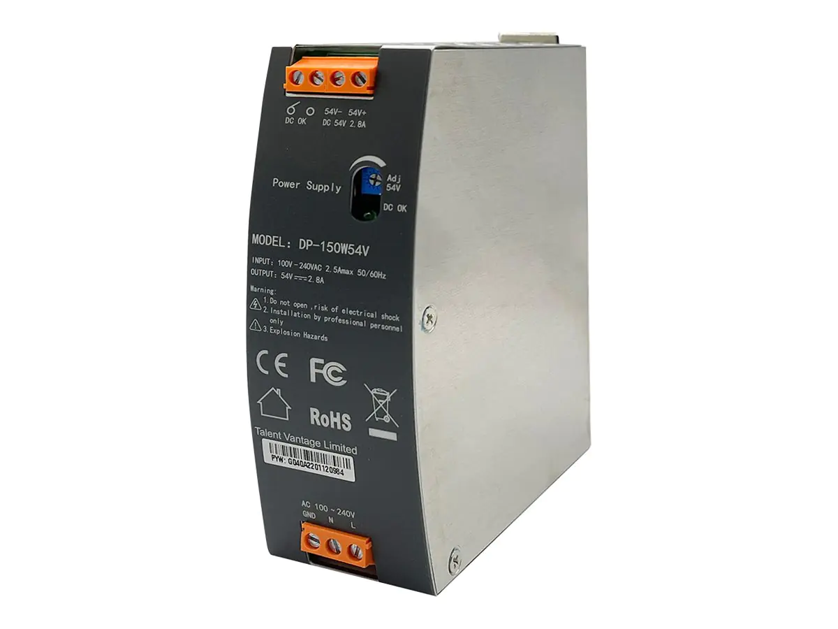 Edimax DP-150W54V - Netzteil (DIN-Schienenmontage möglich) - Wechselstrom 100-240 V - 150 Watt
