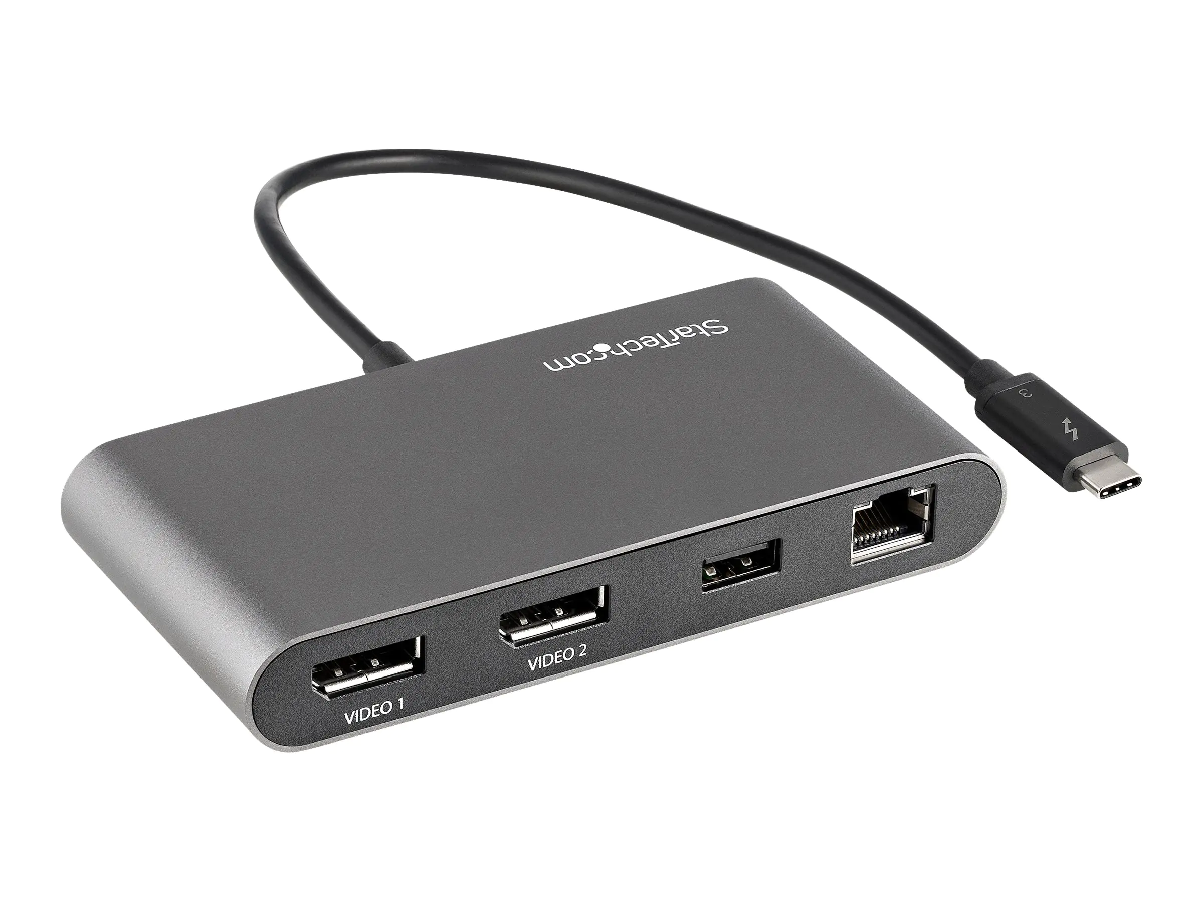 StarTech Thunderbolt 3 Mini Dock - Tragbare TB3-Dockingstation mit dual Monitoren und DP 4K 60 Hz - GbE - Dockingstation - Thunderbolt 3 - 2 x DP - 1GbE