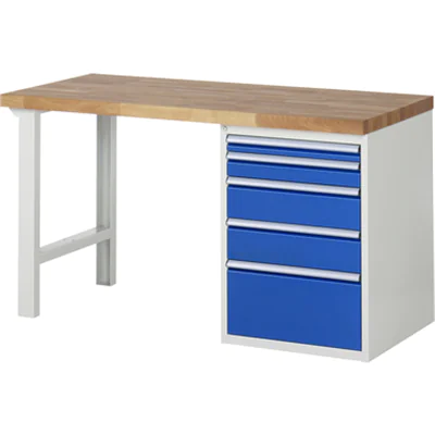 RAU Werkbank 7000 1.500 x 890 x 700 mm (B x H x T) enzianblau lichtgrau
